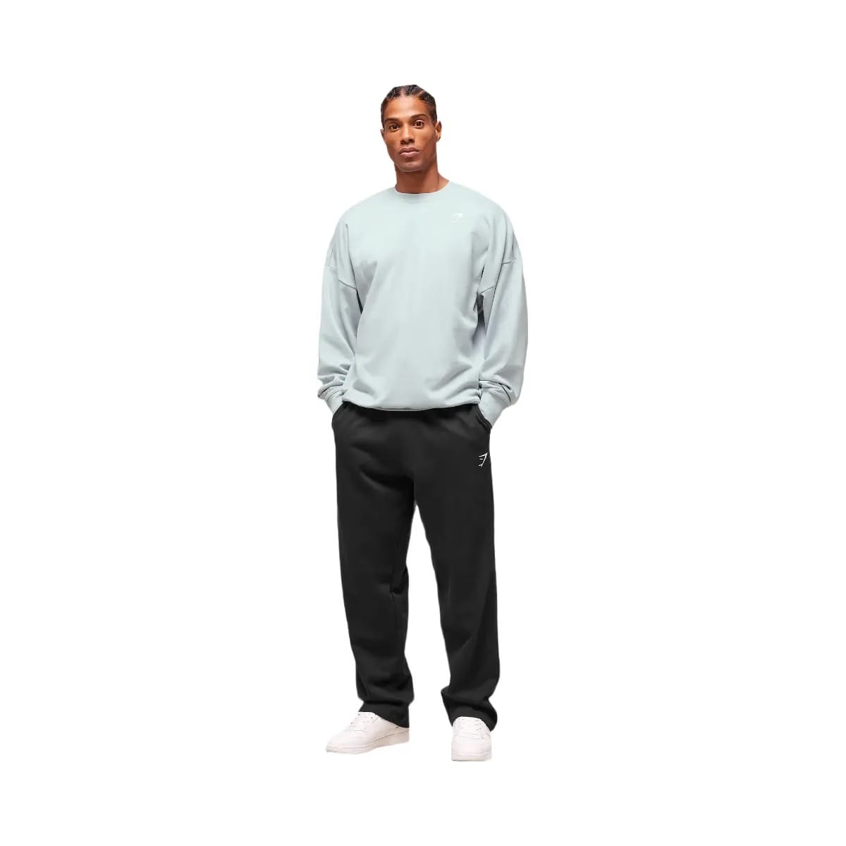 Gymshark Crest Oversized Crew - Smoke Blue