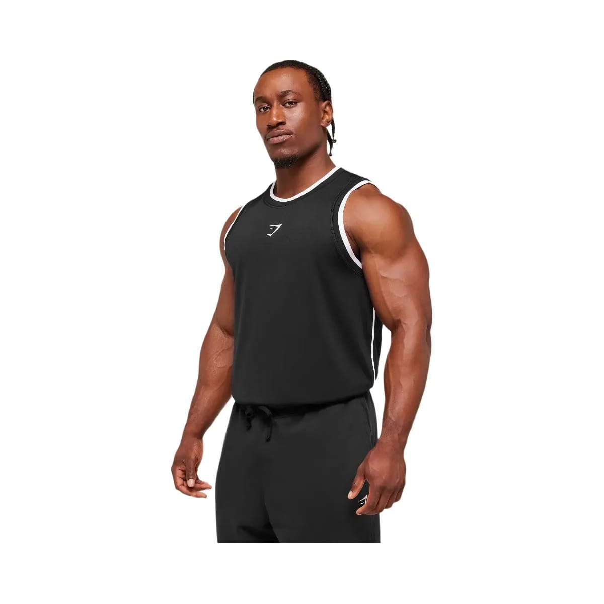 Gymshark Graphic Basketball Mesh Tank - Black