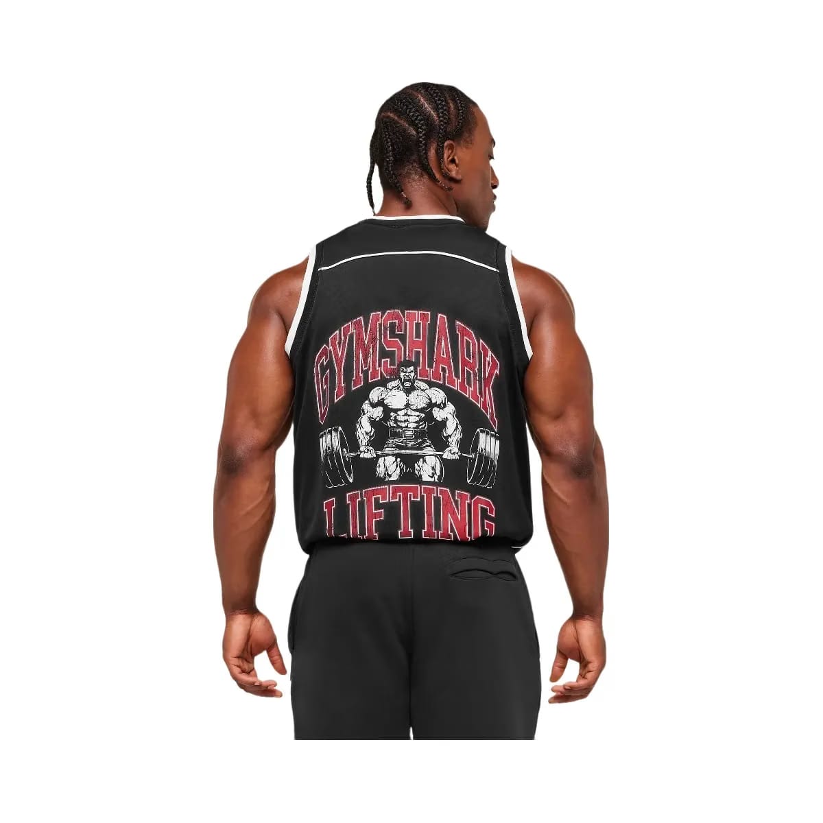 Gymshark Graphic Basketball Mesh Tank - Black