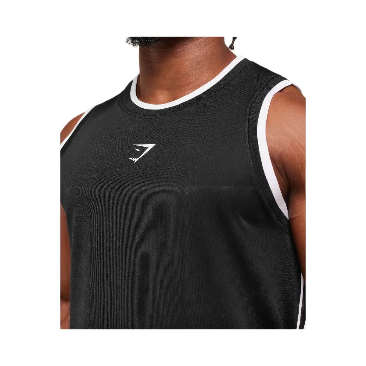 Gymshark Graphic Basketball Mesh Tank - Black