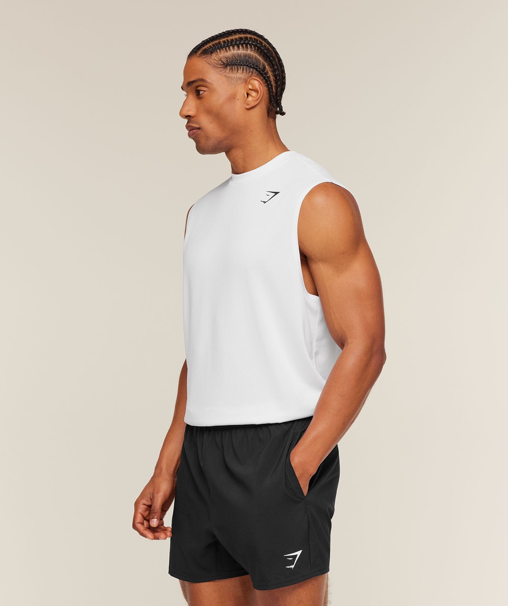 Gymshark Arrival Oversized Tank White
