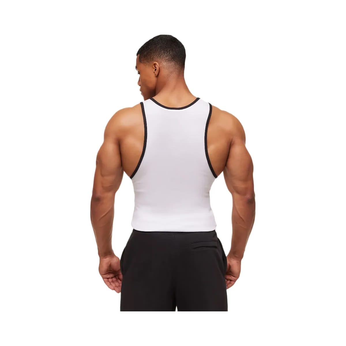 Gymshark Ribbed Tank 1PK - White/Black