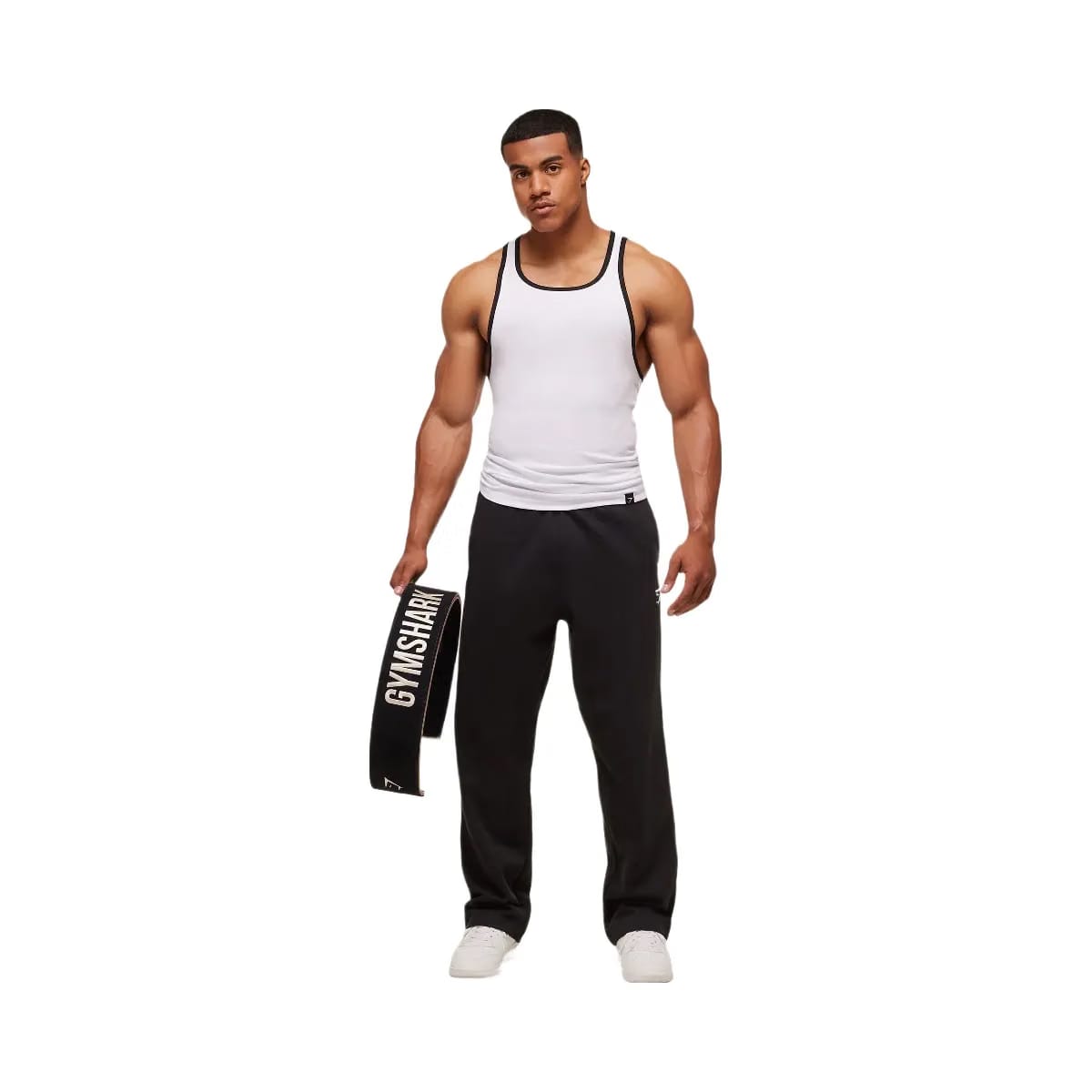 Gymshark Ribbed Tank 1PK - White/Black