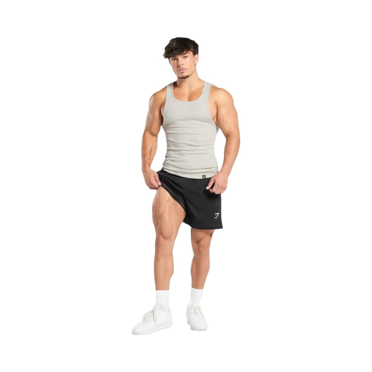 Gymshark Campus Mesh Shorts - Black/White Logo