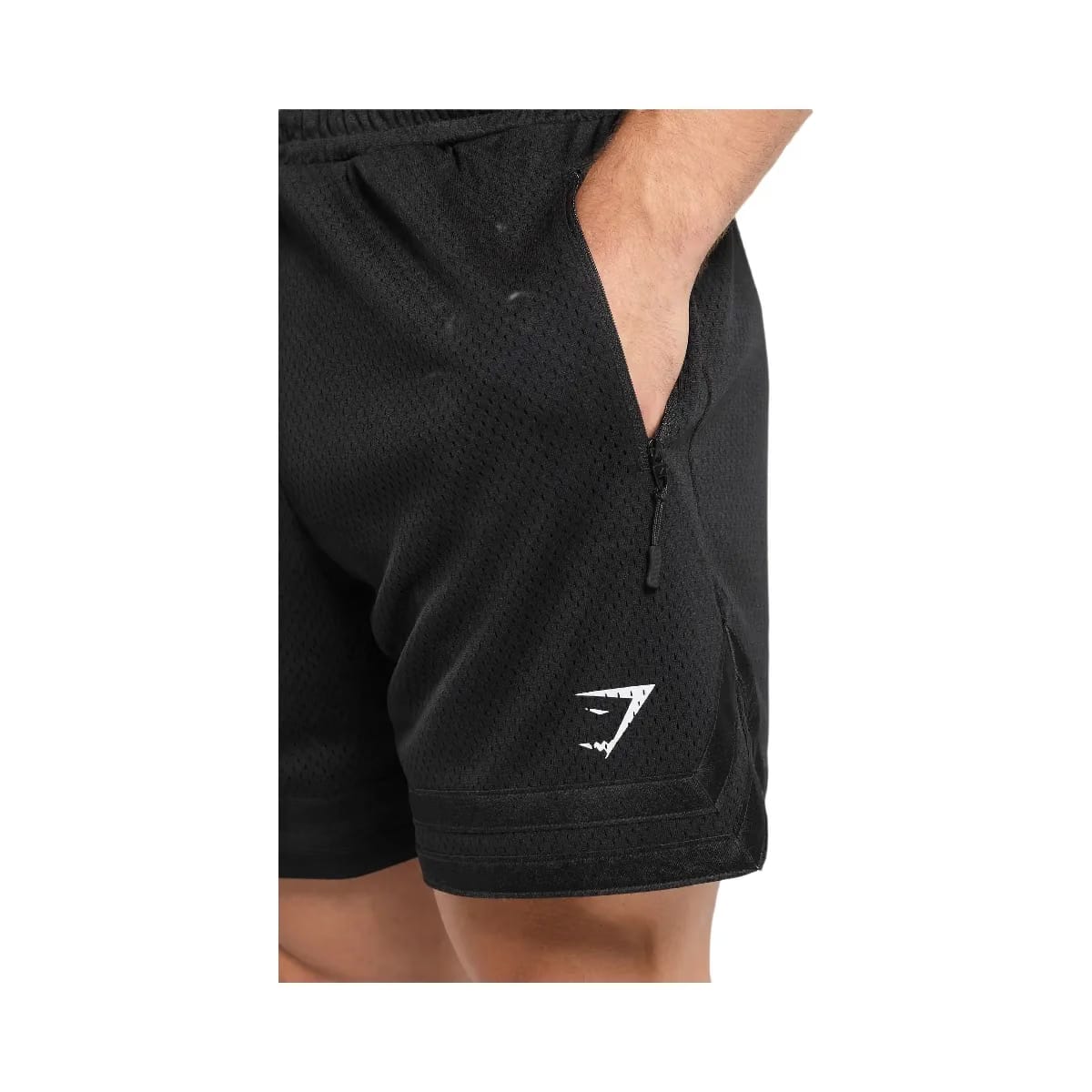 Gymshark Campus Mesh Shorts - Black/White Logo