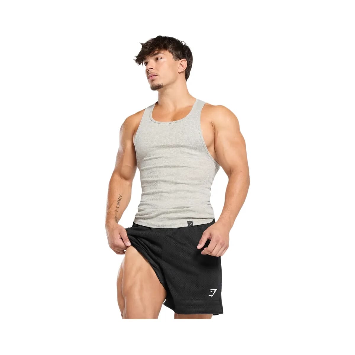 Gymshark Campus Mesh Shorts - Black/White Logo