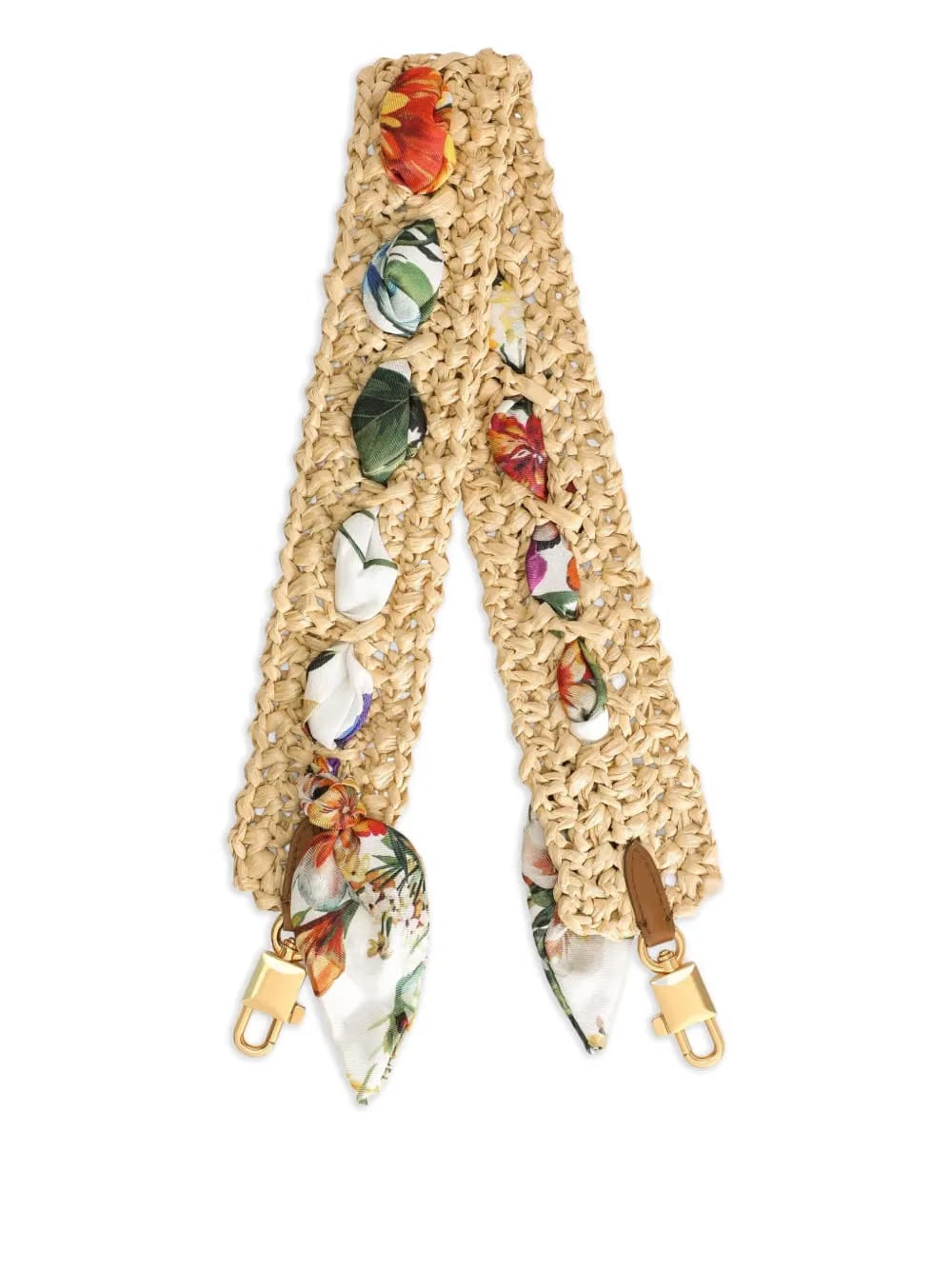 scarf-detailed bag strap