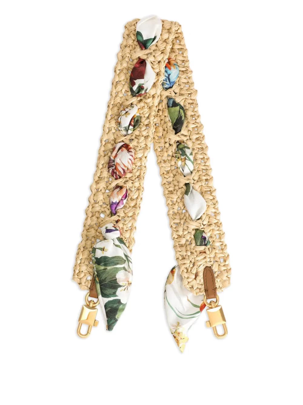 scarf-detailed bag strap