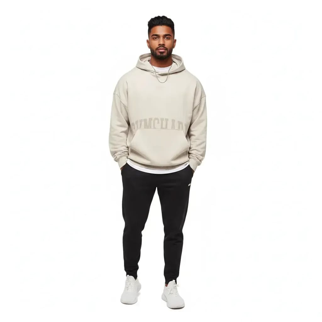 Gymshark Pocket Graphic Hoodie - Pebble Grey