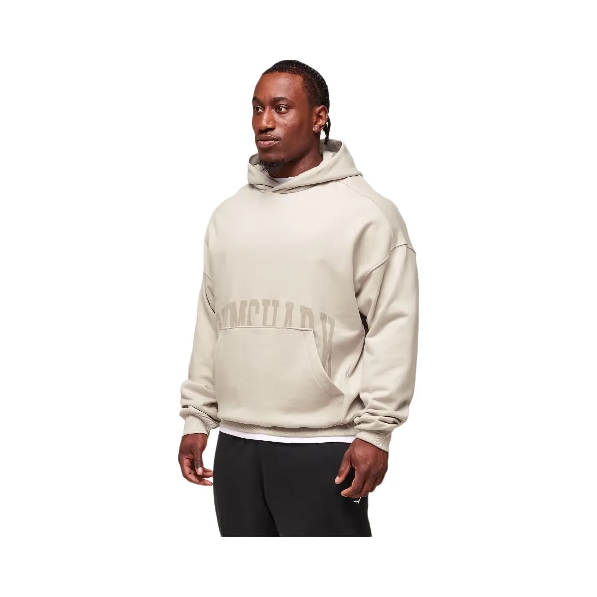 Gymshark Pocket Graphic Hoodie - Pebble Grey