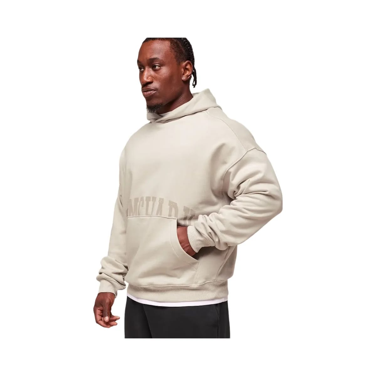 Gymshark Pocket Graphic Hoodie - Pebble Grey
