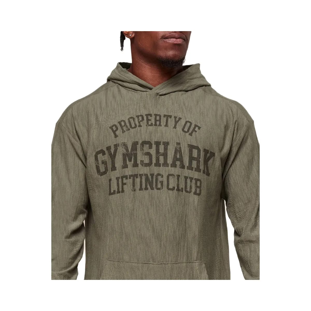 Gymshark Lightweight Slub Textured Hoodie - Utility Green
