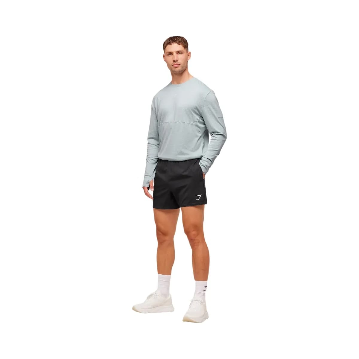 Gymshark Running Long Sleeve T-Shirt - Smoke Blue