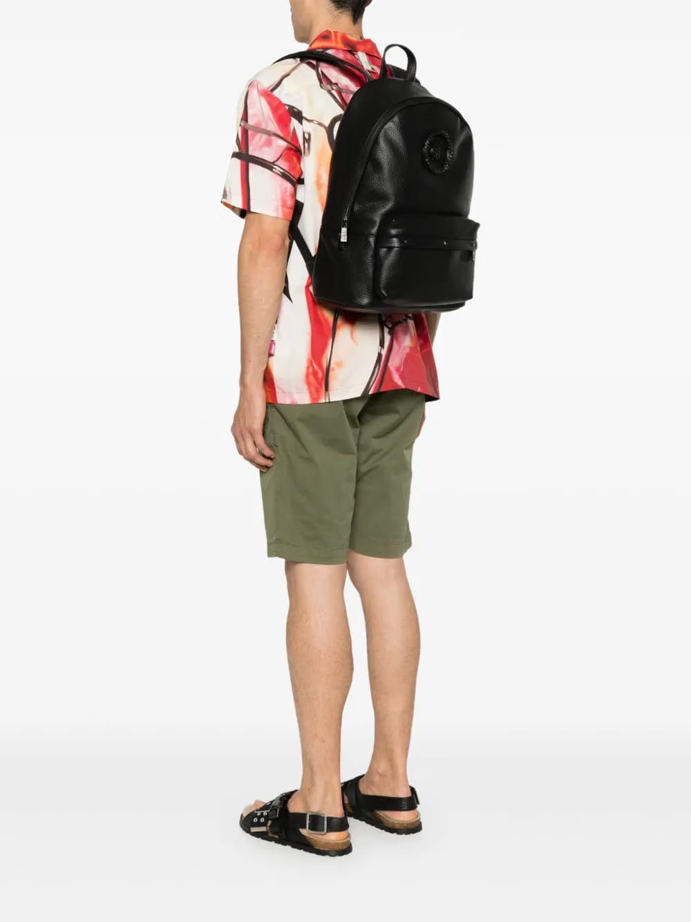 logo-plaque backpack
