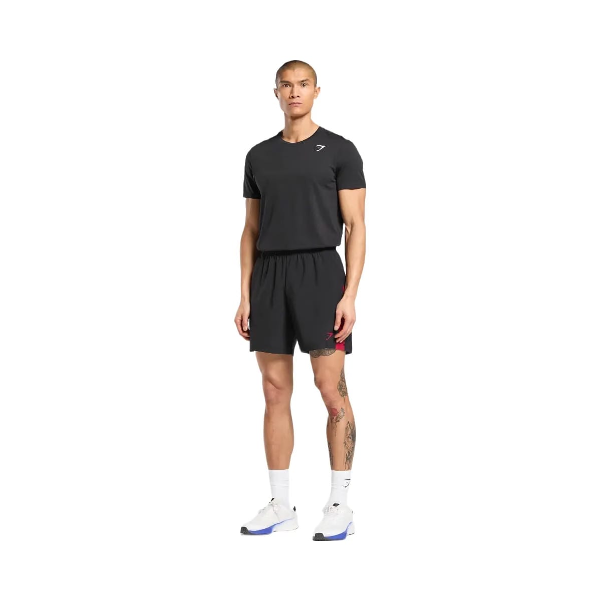 Gymshark Sport  7" Shorts - Black/Conditioning Red