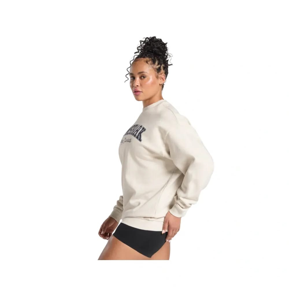 Gymshark Lifting Essentials Graphic Brushed Oversized Sweatshirt Oat White