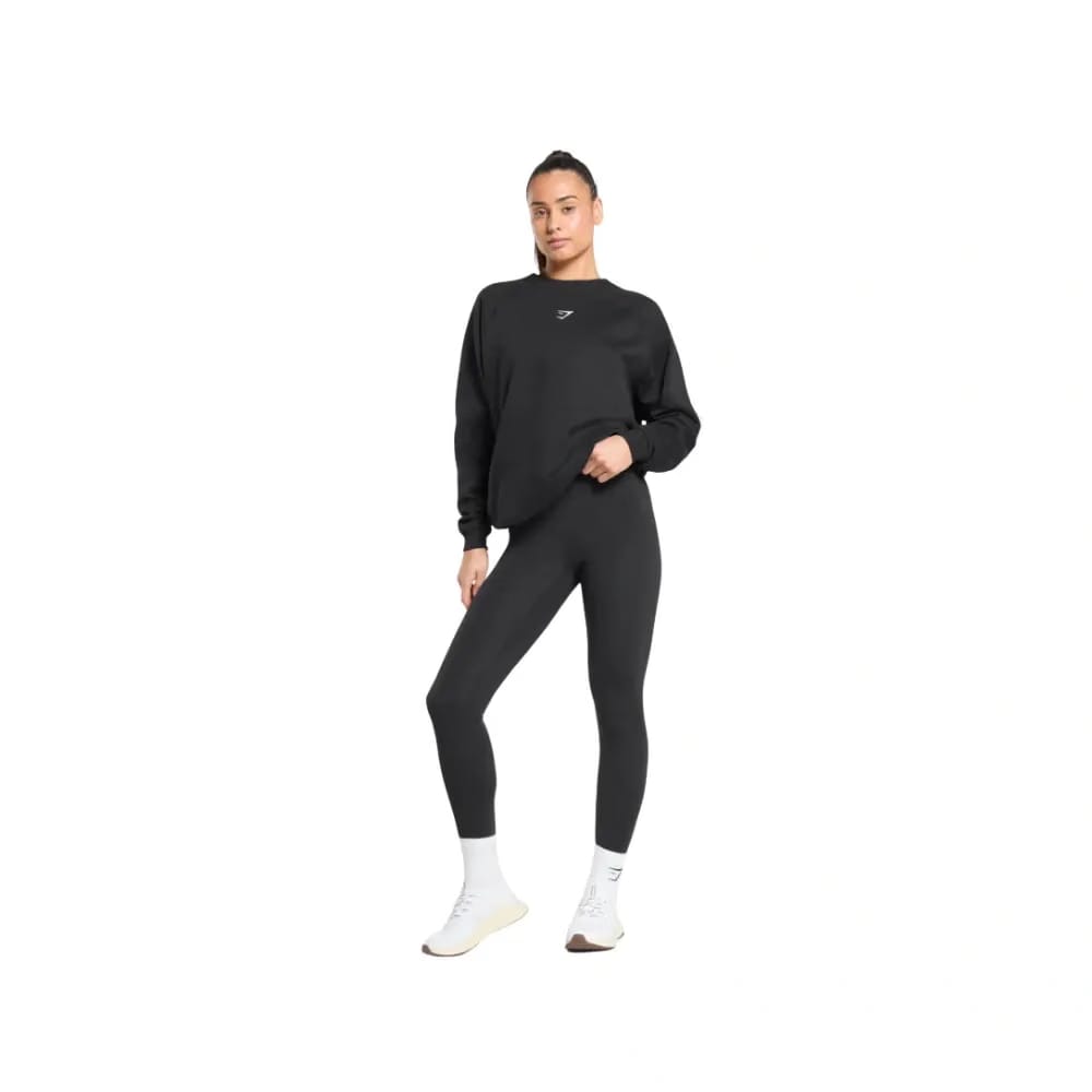 Gymshark Training Oversized Fleece Sweatshirt Black