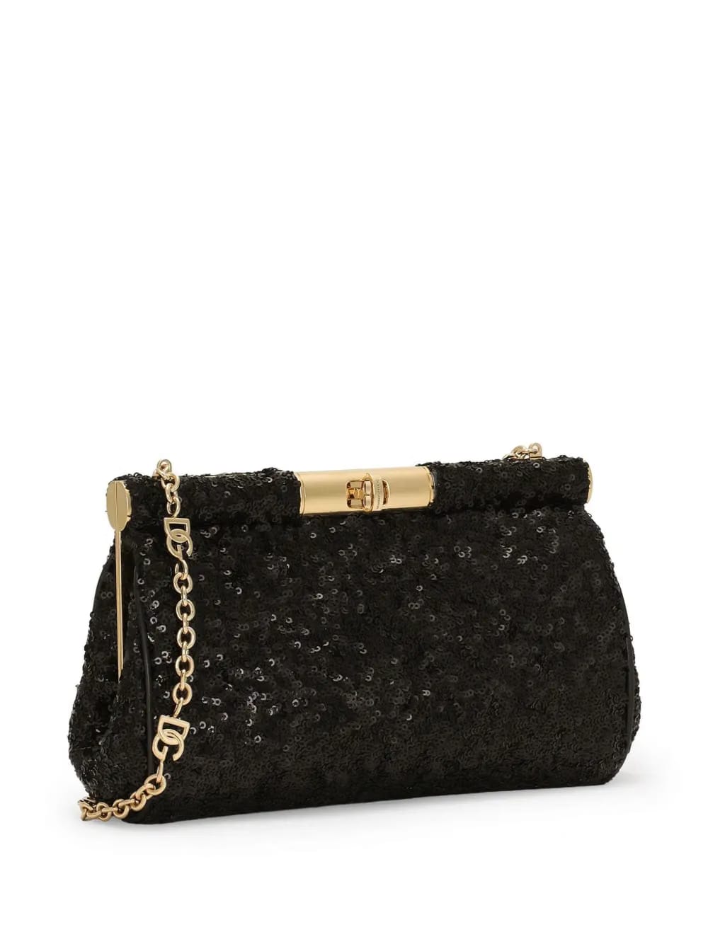sequined clutch bag