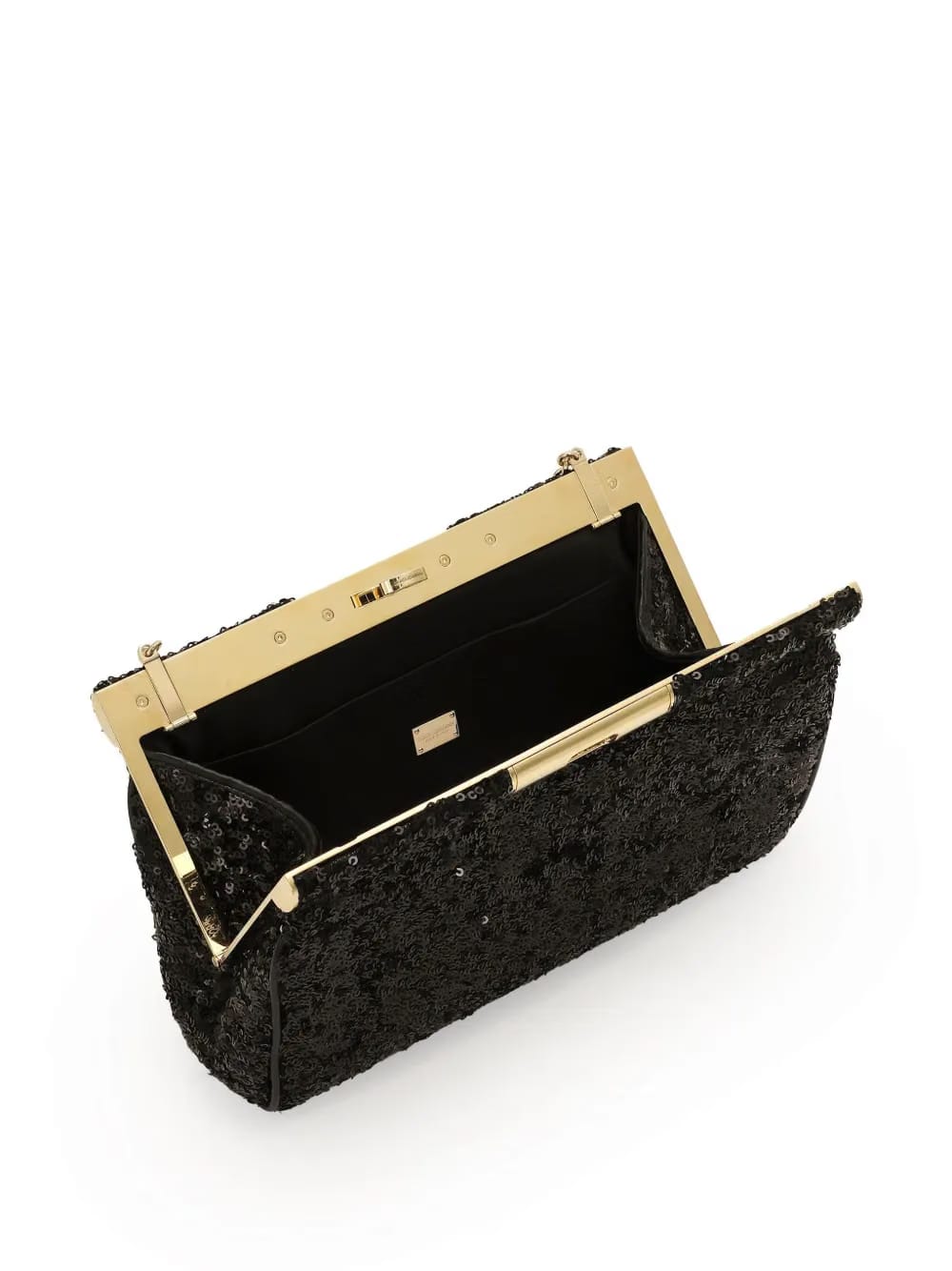 sequined clutch bag