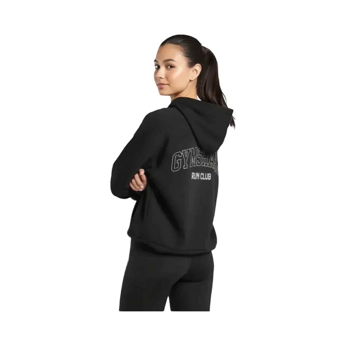 Gymshark Running Graphic Hoodie Black