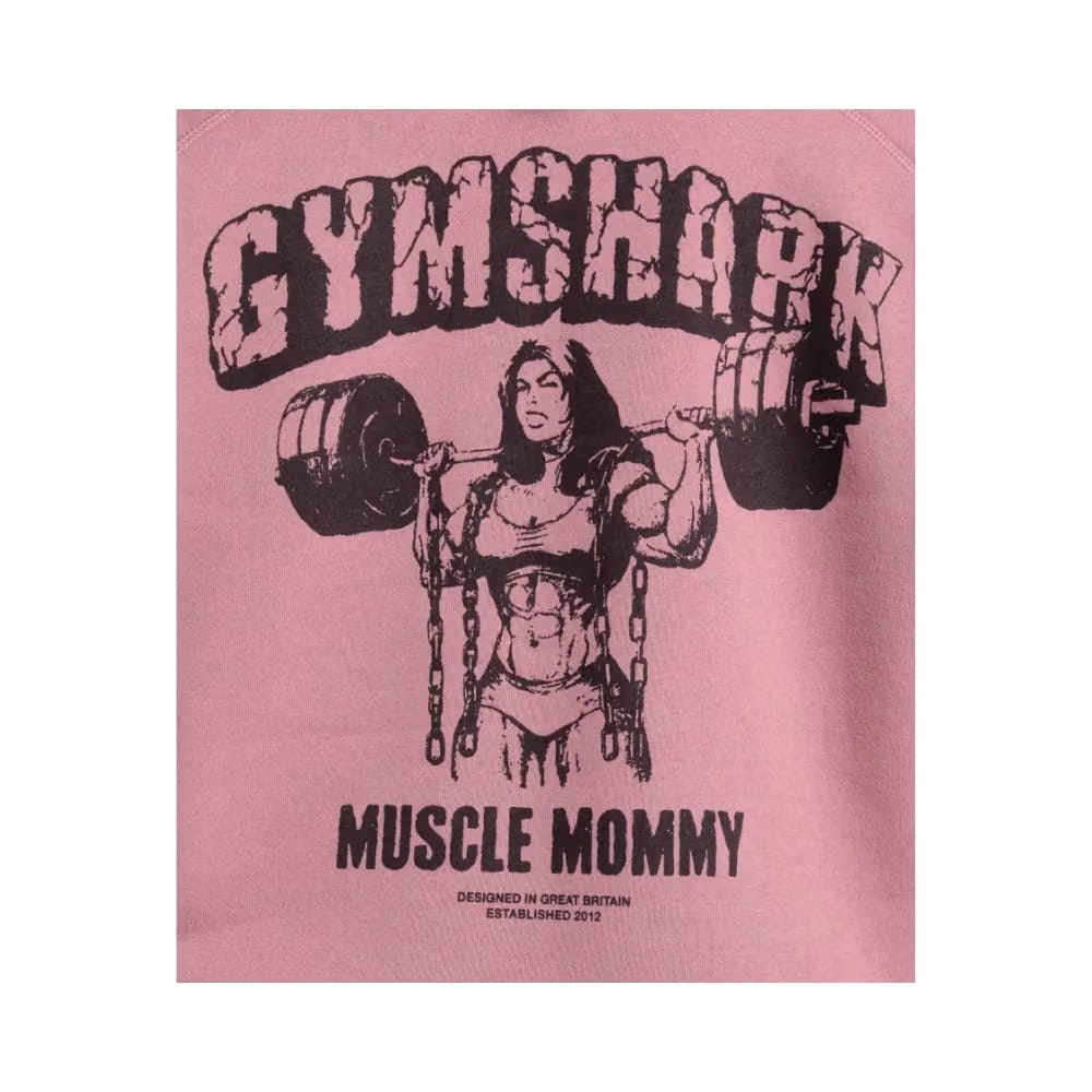 Gymshark Gritty Muscle Mommy Graphic Hoodie Calm Pink