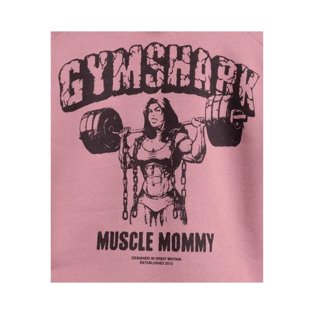 Gymshark Gritty Muscle Mommy Graphic Hoodie Calm Pink