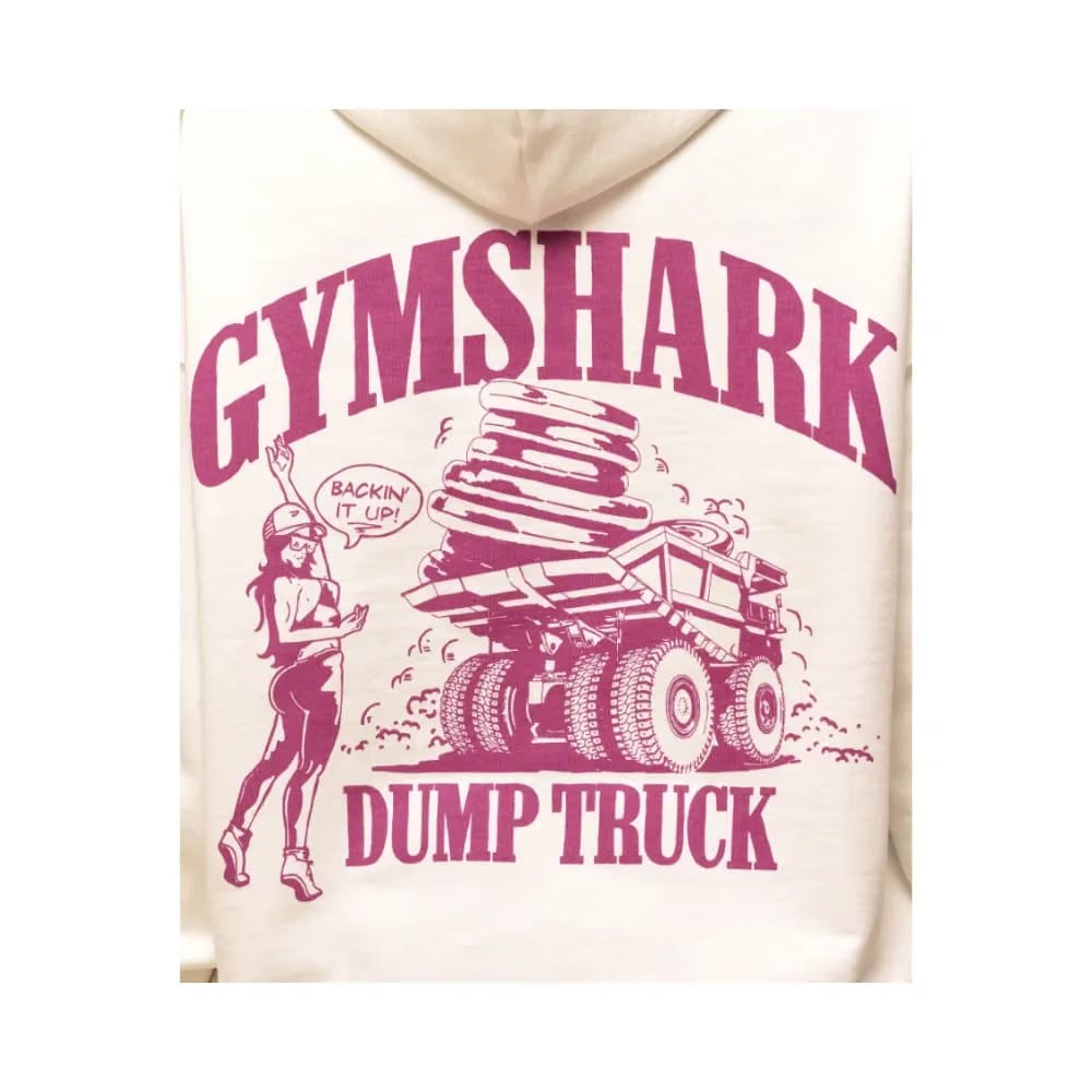 Gymshark Dump Truck Graphic Hoodie Soft White