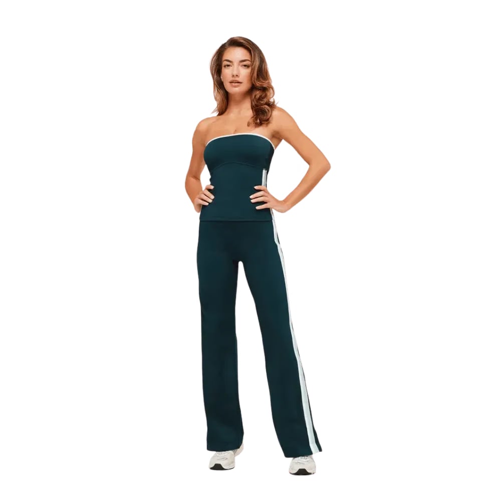 Gymshark Piping Wide Leg Pant Deep Petrol Blue