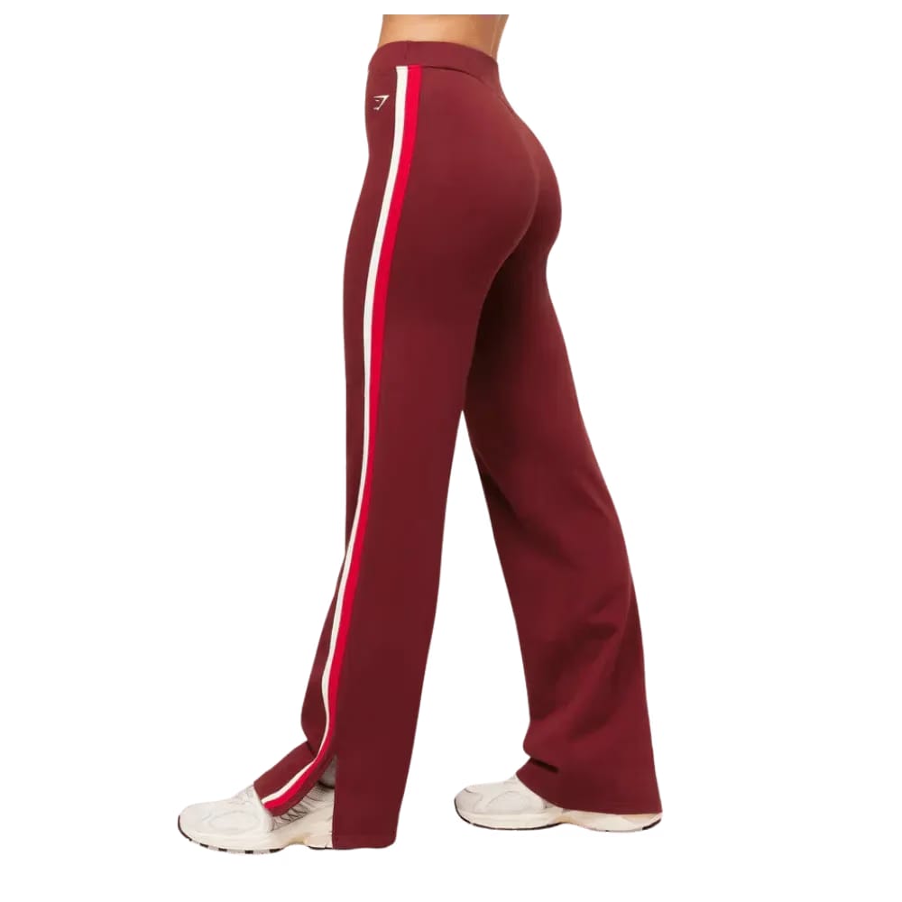 Gymshark Piping Wide Leg Pant Sets Red