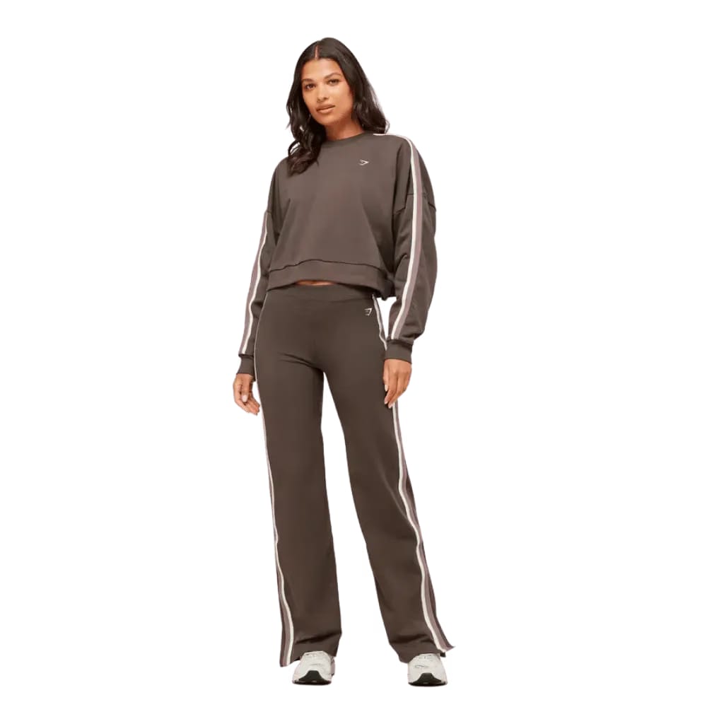 Gymshark Piping Wide Leg Pant Walnut Brown