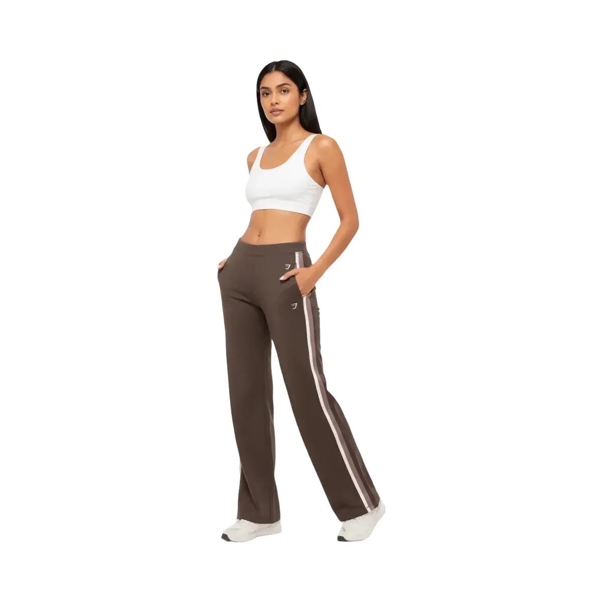 Gymshark Piping Wide Leg Pant Walnut Brown