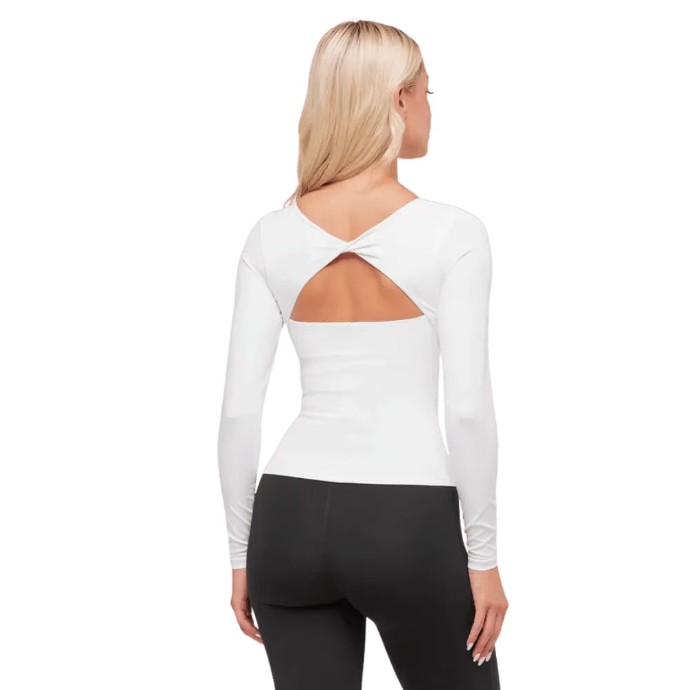 Gymshark Twist Back Long Sleeve Top White