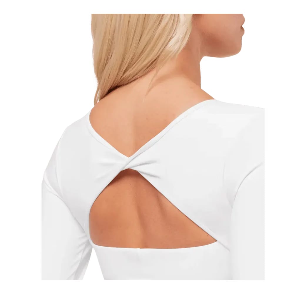 Gymshark Twist Back Long Sleeve Top White
