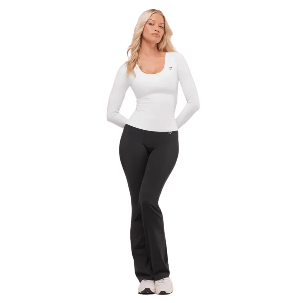 Gymshark Twist Back Long Sleeve Top White
