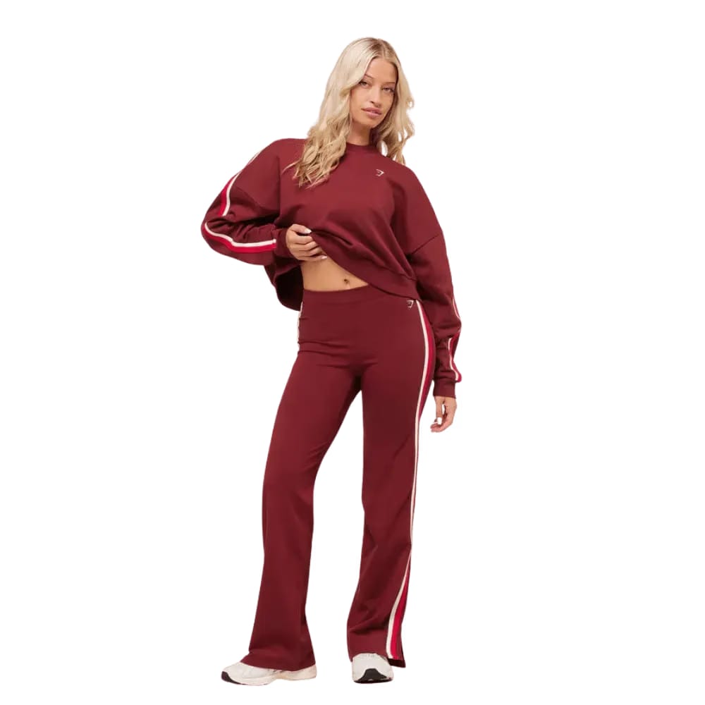 Gymshark Piping Midi Crew Neck Sets Red/Carmine Red/Soft White