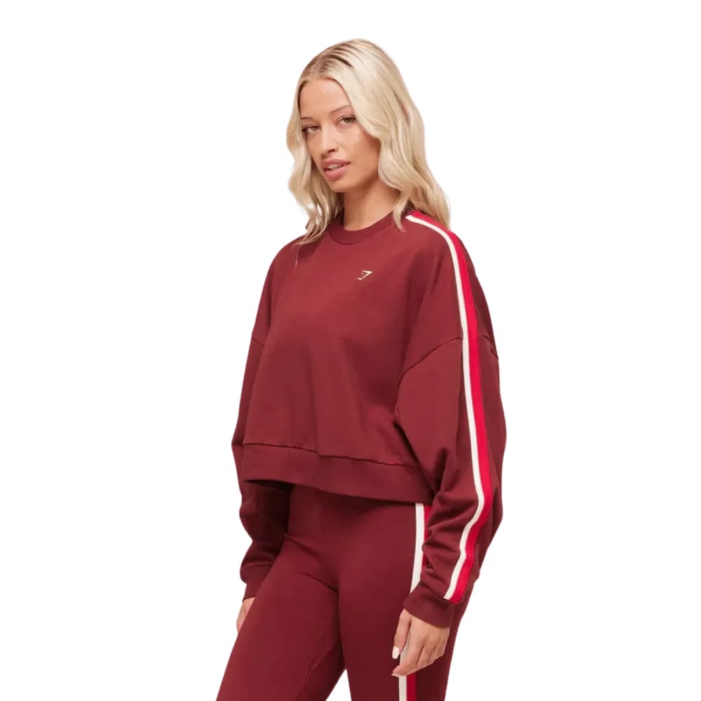 Gymshark Piping Midi Crew Neck Sets Red/Carmine Red/Soft White