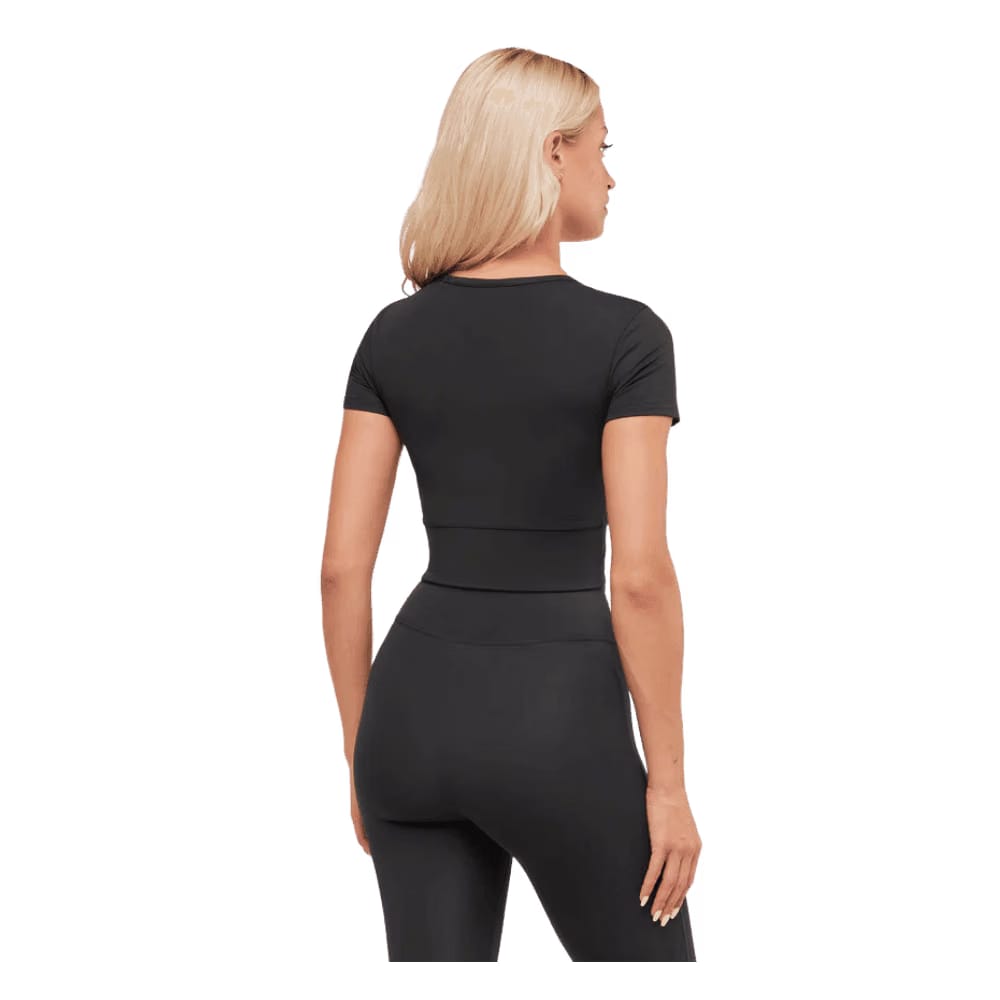 Gymshark Crossover Midi Top with Shelf Black