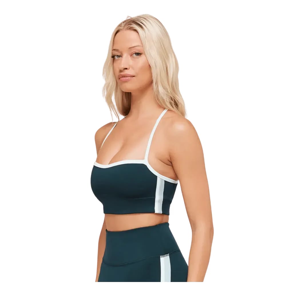 Gymshark Piping Sports Bra Deep Petrol Blue