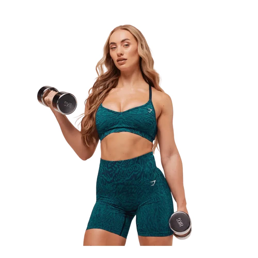 Gymshark Adapt Animal Seamless Sports Bra Navy/Brand Blue