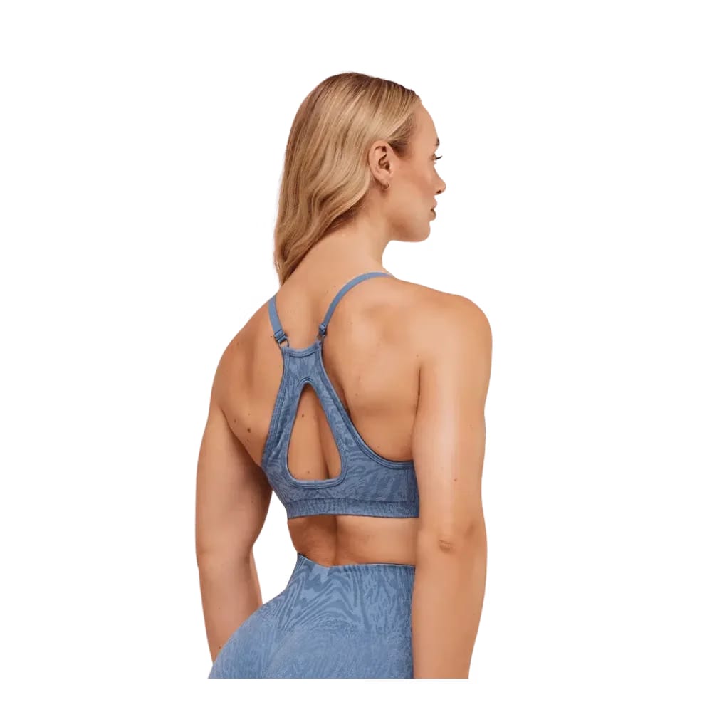 Gymshark Adapt Animal Seamless Sports Bra Worn Blue/Peri Blue