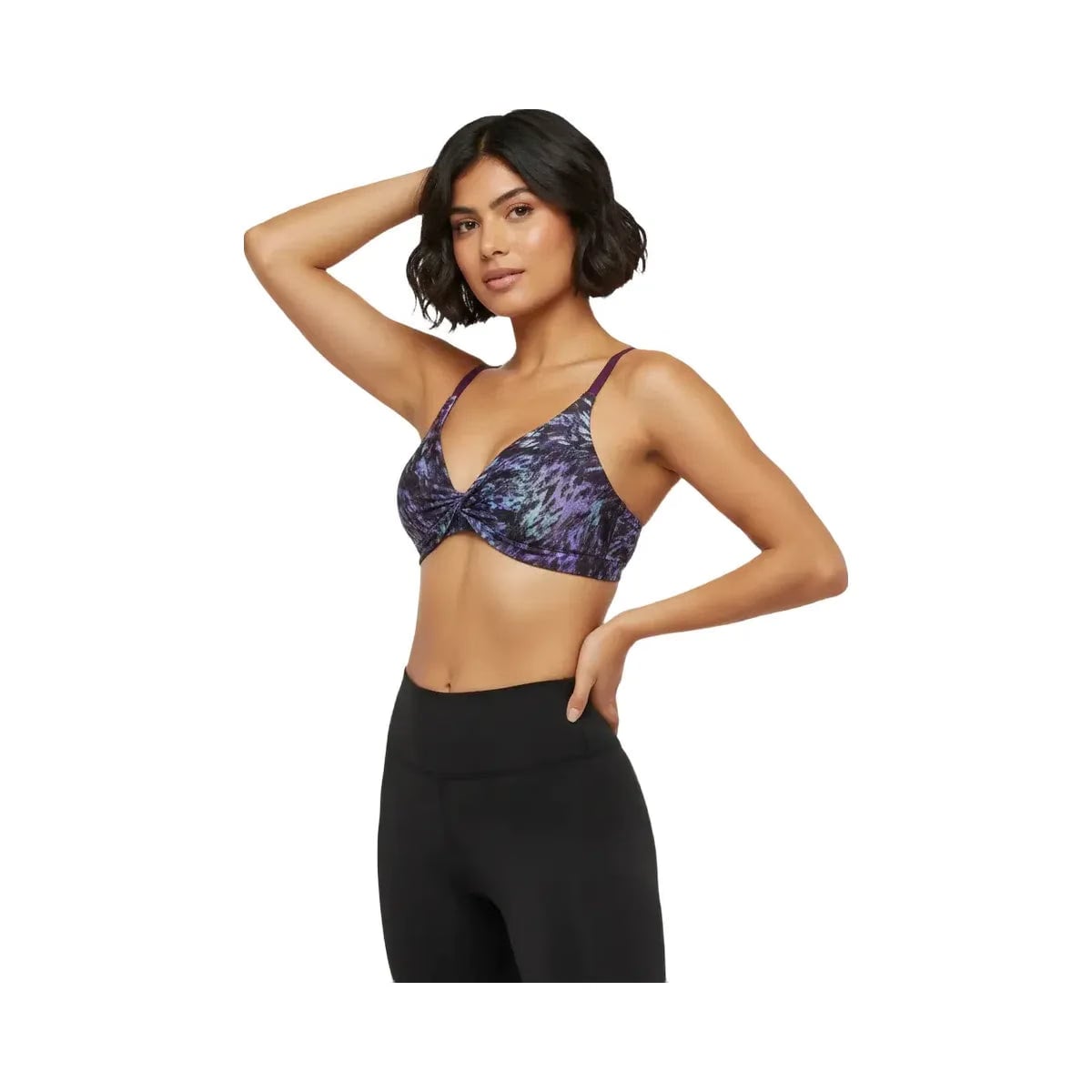 Gymshark Printed Twist Front Bralette Morning Blue