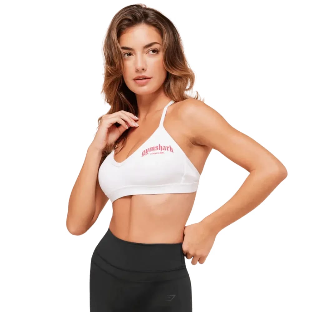 Gymshark Graphic Sports Bra White