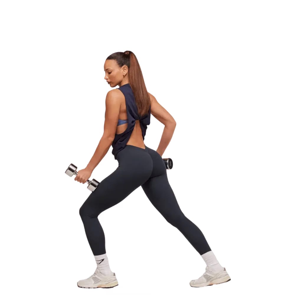 Gymshark Lifting Dipped Waistband Leggings Heavy Blue