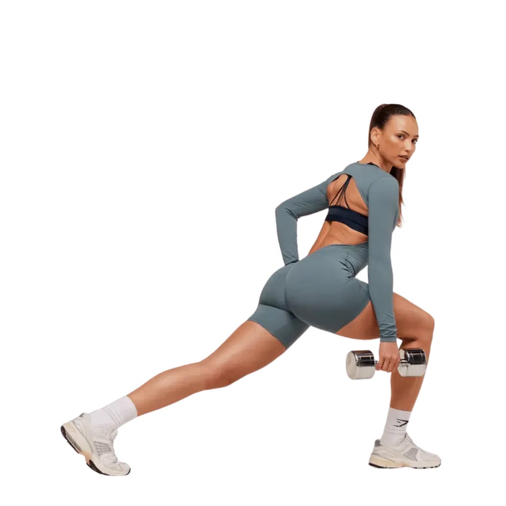 Gymshark Lifting Dipped Waistband All-In-One Iron Blue