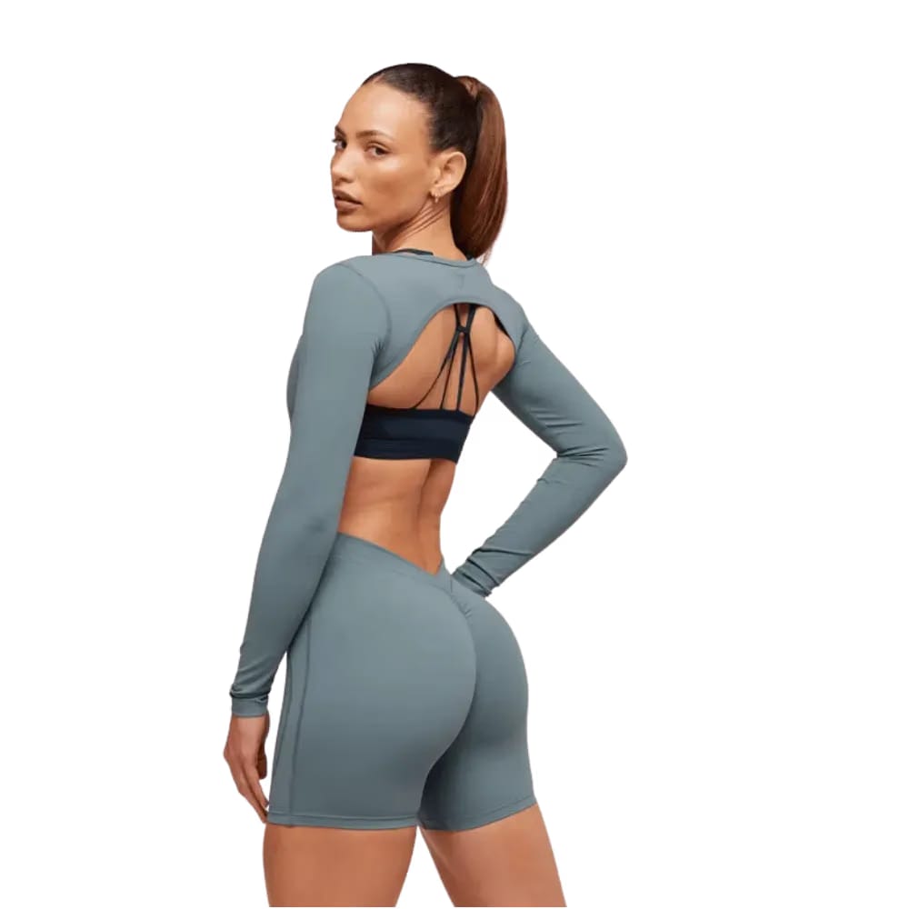 Gymshark Lifting Dipped Waistband All-In-One Iron Blue