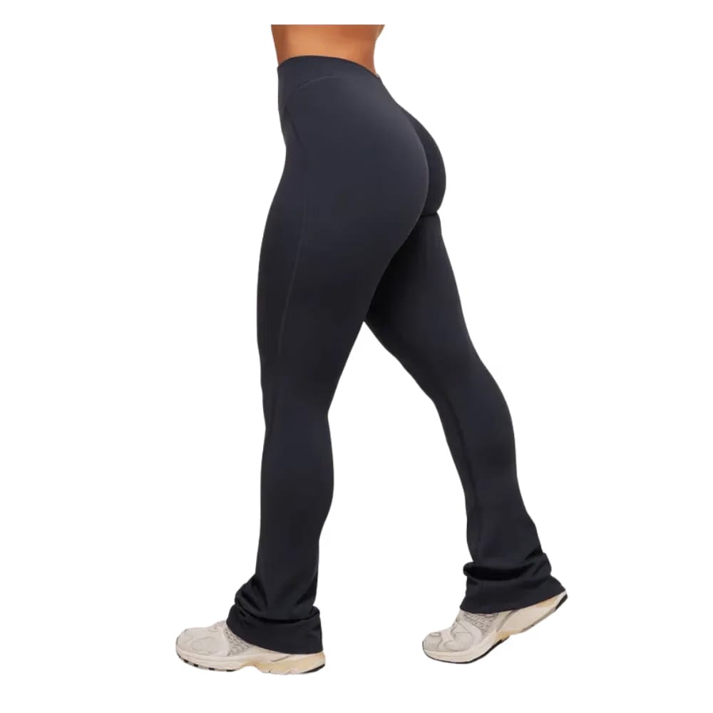 Gymshark Lifting Dipped Waistband Flared Leggings Heavy Blue Black