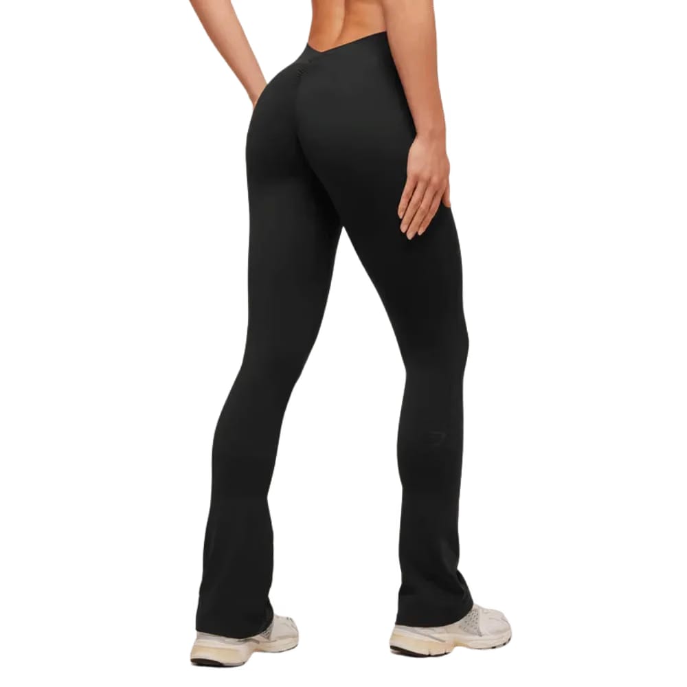 Gymshark Lifting Dipped Waistband Flared Leggings Black