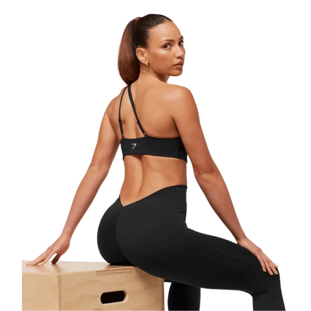 Gymshark Lifting Dipped Waistband Flared Leggings Black