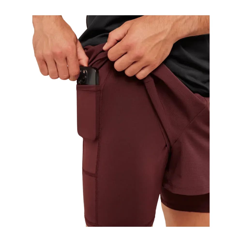 Gymshark Running 4" 2in1 Shorts Rich Maroon