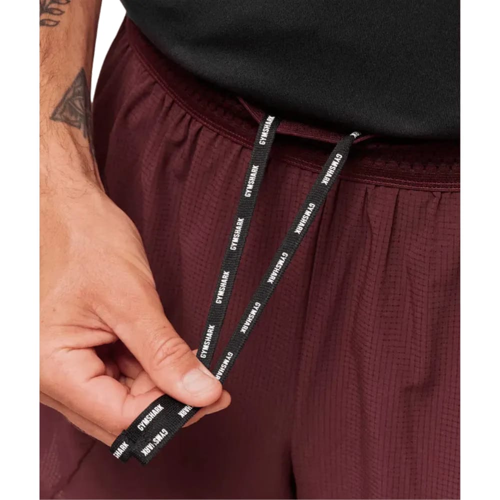 Gymshark Running 4" 2in1 Shorts Rich Maroon